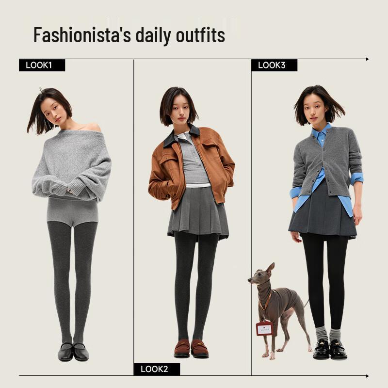 Moxun Angelababy Style Women's Warm Wool Blend Tights