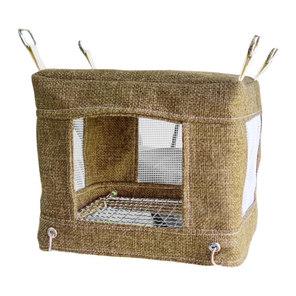 Bird Perch Nest Tent Stand for Parrots Conure Budgies Swing Breathable Hammock for Small Medium Parrots Toy