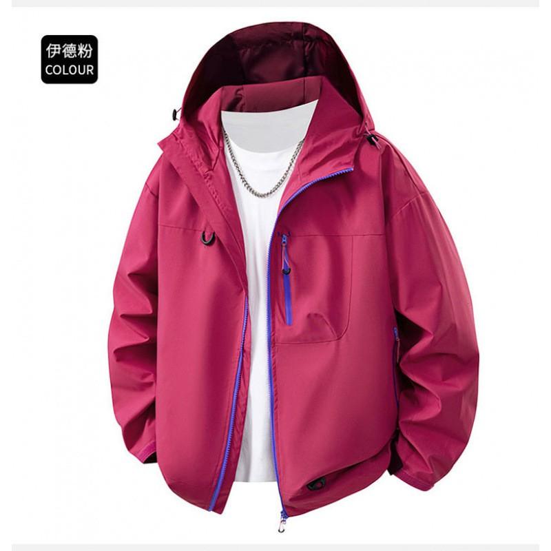 Mens Outdoor Jacket Casual Trendy Waterproof Windproof Hiking Coat
