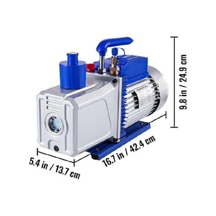SucceBuy 2 Stage Vacuum Pump 10CFM 1HP Vane Pump HVAC Rotary Auto AC Refrigerant for Automobile Reparation Vacuum Evacuation