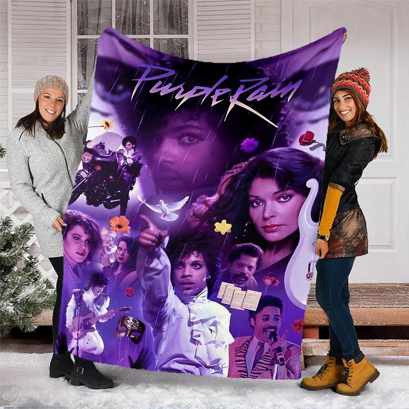 Purple Rain1 printed throw blanket—lightweight,soft,warm;versatile blanket for all seasons—perfect as &air-conditioning throw,nap blanket