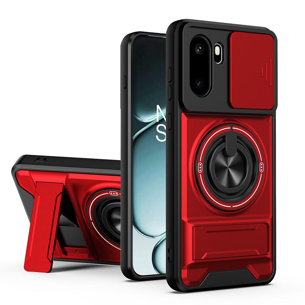 KEYSION Магнитный чехол для телефона для OnePlus 15R 5G 1+ Ace 6 6T Слайдер Защита камеры Вертикальная подставка Кольцо Ударопрочная задняя крышка