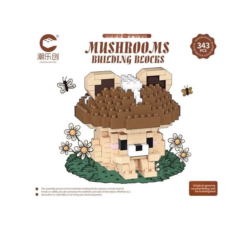 Mushroom Building Blocks Set With Abs Plastic For Kids Diy Creative Play Gift