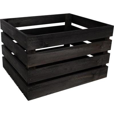 Деревянный ящик - CREATIVE DECO - Черный - 50 x 40 x 30 см - Хранение