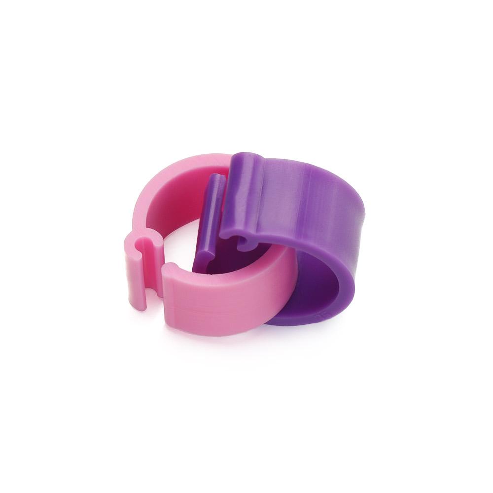 100 Pcs Colorful Bird Animal Leg Band Rings Poultry Clip
