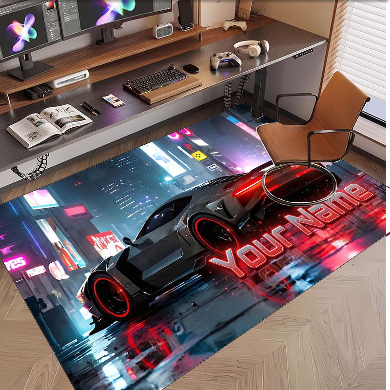Other Similar Designs Theme Soft Crystal Velvet Rug Custom Name & Text Print Non Slip Floor Rug for Bedroom Living Room