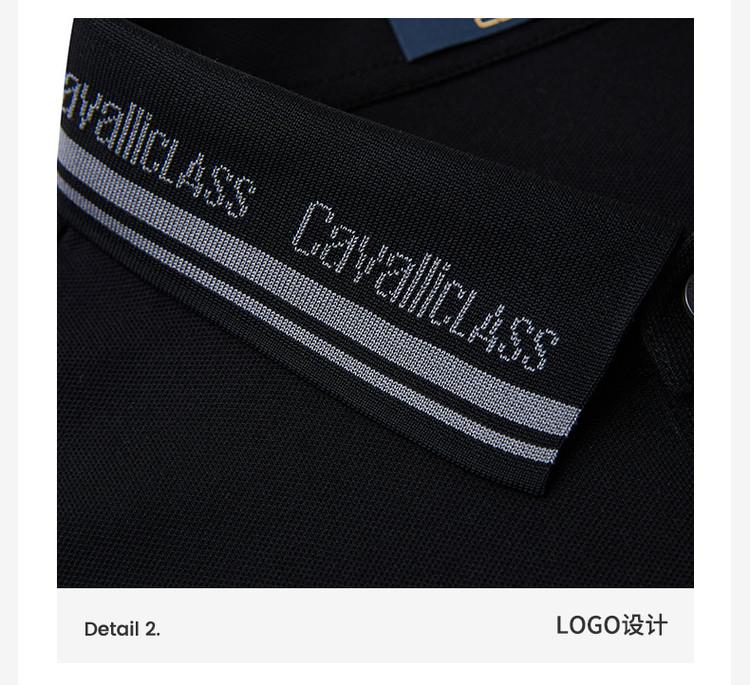 [Color blocked striped letter logo] Spring and summer fashion embroidered comfortable men's lapel short sleeved polo shirt