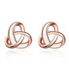 Серьги-пусеты 'Узел любви' из розового золота Очаровательные и элегантные серьги для женщин Цветные серьги Серьги-пусеты