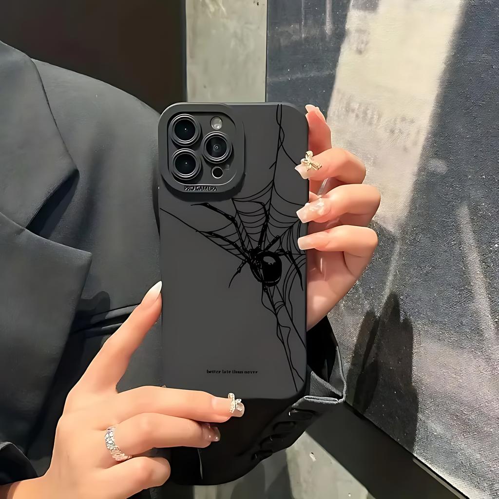 Чехол на телефон Хэллоуин Черная паутина Для iPhone 17 16e 16 15 14 13 12 11 Mini Air Pro Max X XR XSMax 8 7 6 6S Plus Мягкий чехол