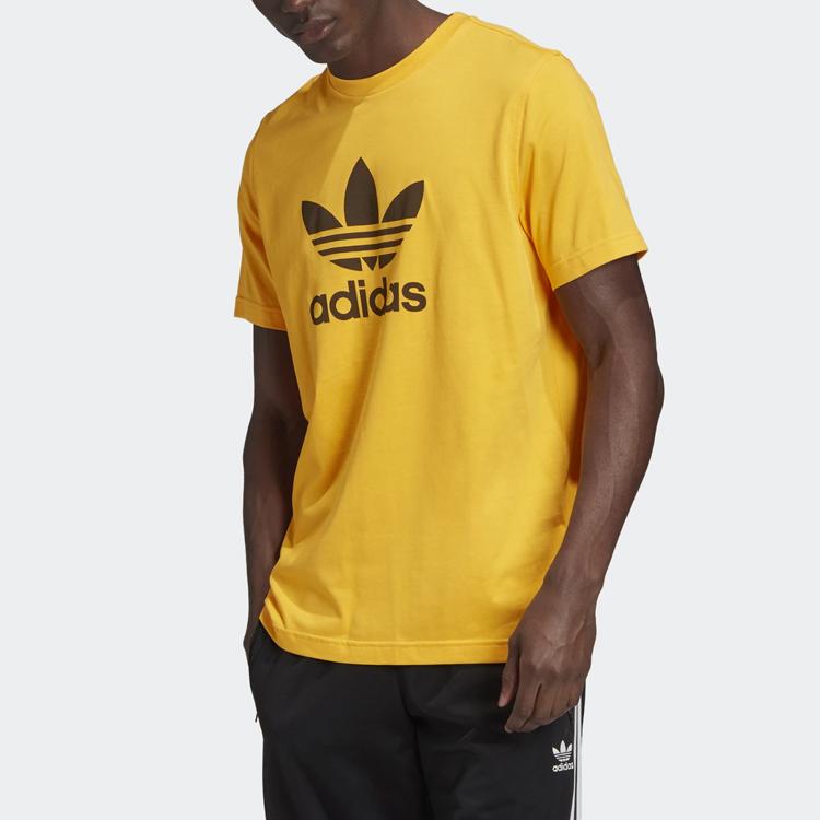 Adidas Футболка Originals Trefoil Мужская Топы Золото GD9913