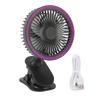 Fan with Clamp Quiet 360 Degree Rotation Rechargeable USB Portable Fan for Desk Bedside Dark Gray