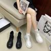 Женская обувь больших размеров 41-43 размера для полных ног, широкая платформа, ботинки Мартин, женские 42, модные, в стиле локомотив, маленькие короткие ботинки