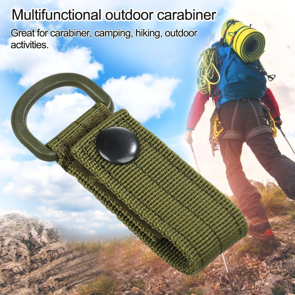 Nylon Webbing Outdoor Sports Accessories Hang Buckle Strap Carabiners Keychain Belt Clips