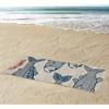Vintage Sardines Fish Print Beach Towel Microfiber Quick Dry Absorbent Sand-Free Summer Pool Bath Towel for Beach Lovers
