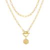 17KM Trendy Gold Initial Letter Necklaces For Women Fashion A-Z Alphabet Pendant Necklace Multilayer Chain Birthday Jewelry Gift