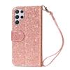 Чехол-книжка с блестками из кожи для Samsung Galaxy S26 S25 S24 Ultra S23 FE S22 S21 S20 S10 Plus Note 20 5G с молнией Кошелек Чехол для телефона