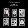 15pcs White Ink Lace Plant Flower Sticker Pack, Art Retro Style Hollow Lace Floral Journal Material, Student Diary Album DIY