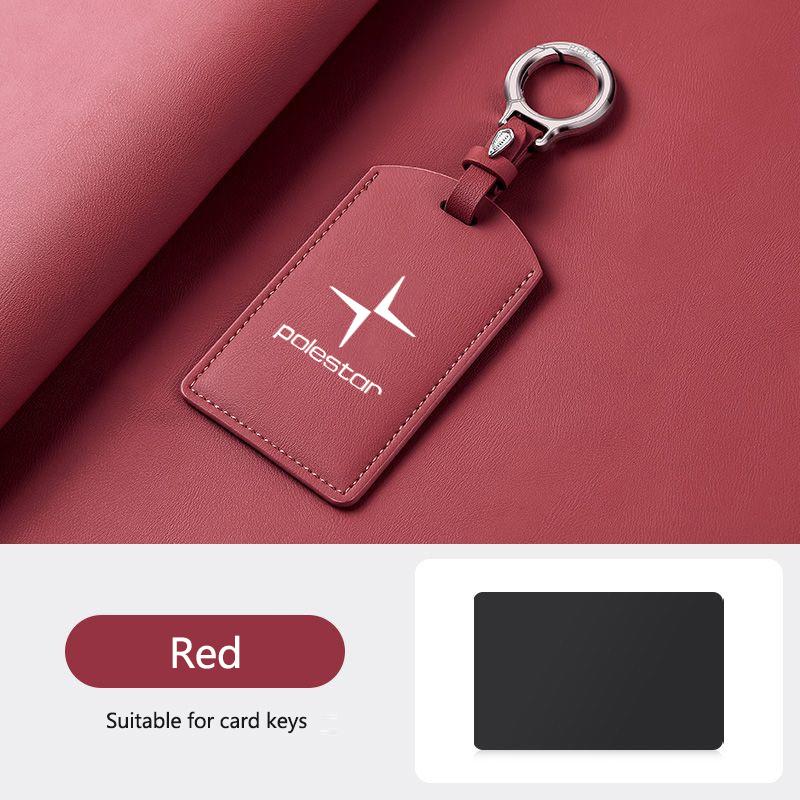 Кожаный чехол-кошелек для умной NFC-карты-ключа автомобиля, сумка для ключей, держатель-оболочка Для Volvo Polestar 3 Polestar 4 2023 2024 Защитный аксессуар для ключа
