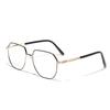 Glasses Polygonal Large Frame Metal Flat Mirrors Women'S Saddle Nose Pad Simple Wind Square Frame Glasses Men