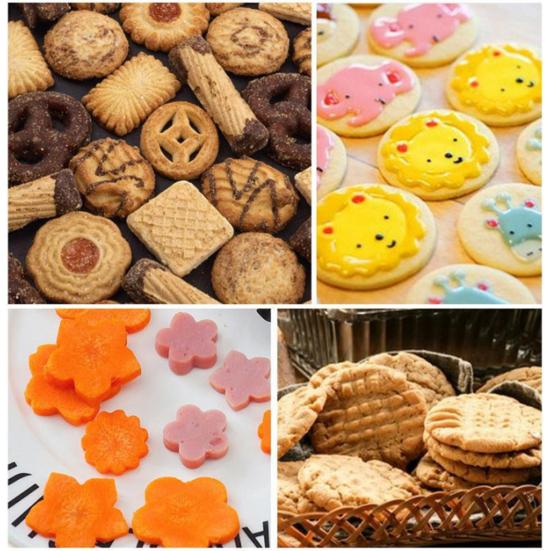 5 шт. формочки для печенья из нержавеющей стали с ручкой разных размеров, квадратные круглые звезды, цветы, сердце, любовь, пресс, форма для резки печенья, кухонные инструменты для выпечки