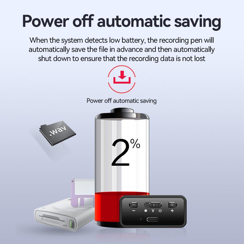 900-часовой компактный диктофон с активацией звука, 8G-64GB аудиорекордер