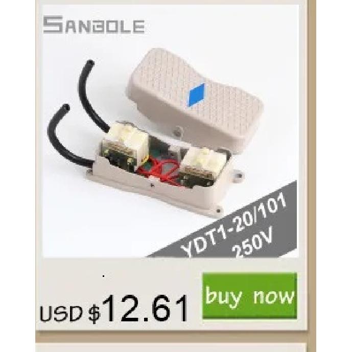 Foot Switch Pedal Push Button Controller YDT1-20 101 Reverse With Wire Aluminum Case Double Control Single Three Phase Motor