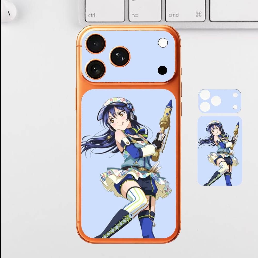 Аниме Милый U-Umi S-Sonoda Для Iphone 17 Pro Max Задняя Защитная Декоративная Наклейка Задняя Крышка