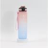 Plastic Sports Water Cup, Large Capacity 1L Outdoor Gradient Color Straw Space Water Cup