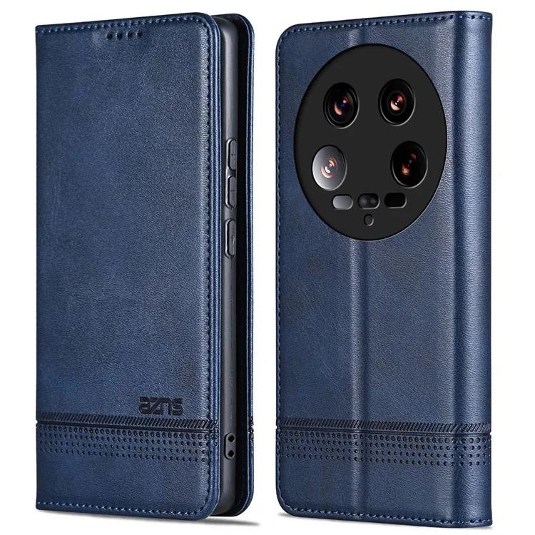 Для Xiaomi 14 Ultra кожаный чехол с текстурой из воловьей кожи, чехол-кошелек для телефона