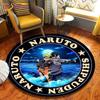 Anime Naruto Round Carpet Floor Mat Bedroom Flannel Animal Rug Anti-Slip Baby Play Mat Kids Room Decoration Mats