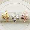 6Pcs Leaf Napkin Rings Tablecloth Buckles Christmas Hotel Wedding Decor