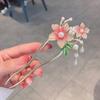 Антикварная цветочная заколка с бахромой женская новая китайская современная заколка-диск для ципао, древняя заколка для Ханьфу, модный головной убор