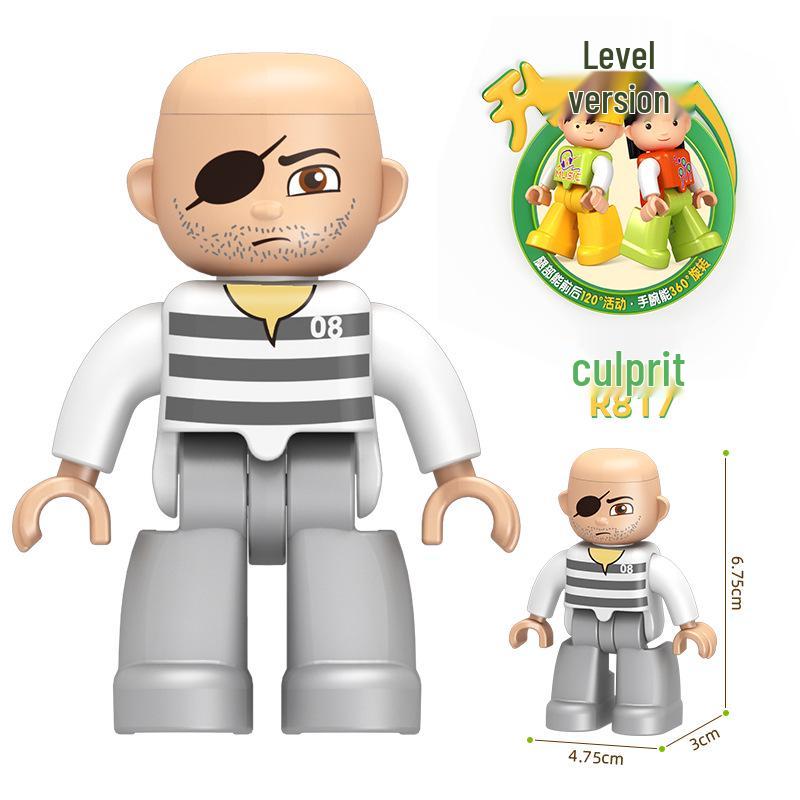 Compatible Large-Particle Building Block Minifigure Educational Toys for Early Childhood