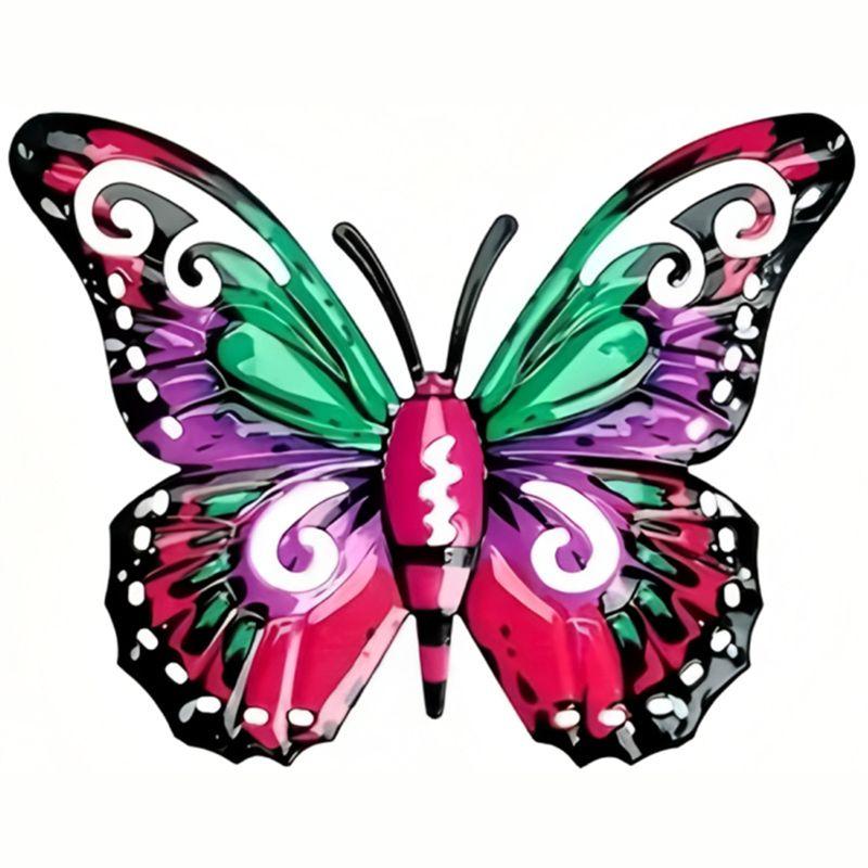 VOFUN-Metal Butterfly Sculptures Butterfly Wall Art Decorations For Garden, Yard Decor
