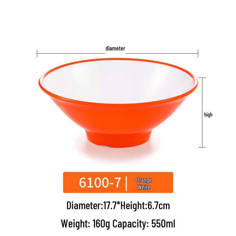 Большая миска для рамена из меламина для лапшичных - Коническая миска для Луосифэнь, Мала Тан, супа и рисовой лапши