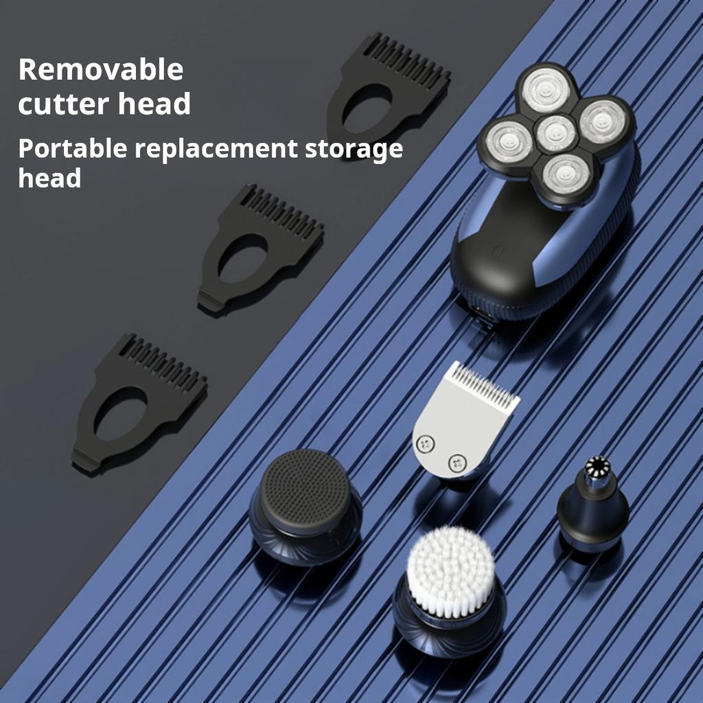 Мужская машинка для стрижки волос для лысой головы, многофункциональная электробритва для самостоятельного бритья лысой головы
