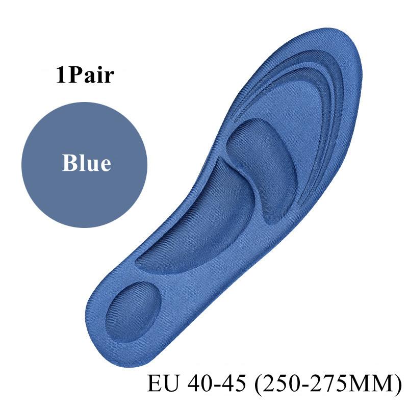NO.8 4D Memory Foam Sport Insoles Plantar Arch Support Shoe Inserts Sneakers Cushioning Anti-slip Template Insole Men Women