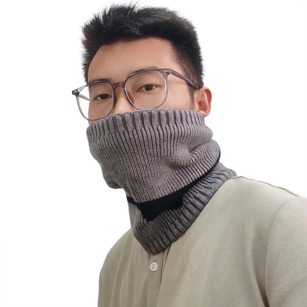 Мужской модный зимний шерстяной трикотажный шарф для шеи