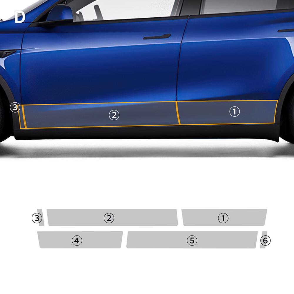 Защитная пленка TPU для Tesla Model Y Juniper Launch 2025 2026-UP Передняя дверь Задняя дверь Расширенный бампер Лампа Невидимая Автомобильная PPF