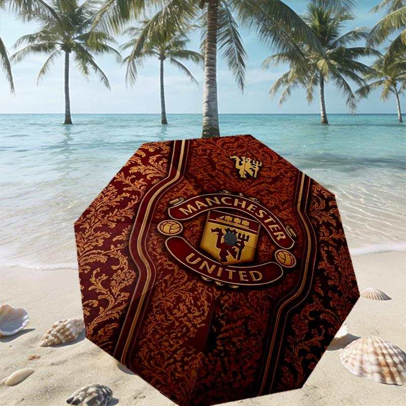 Manchester Football Print Umbrella Automatic Opening/ Closing - Portable Foldable Design - Daily use for Travel/Outdoor - Gift for Birthday