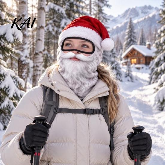 Reindeer Cosplay Mask Christmas Balaclava Face Mask, Santa Claus Elf Snowman Breathable Cycling Full Cover for Cycling, Skiing, Holiday Parties