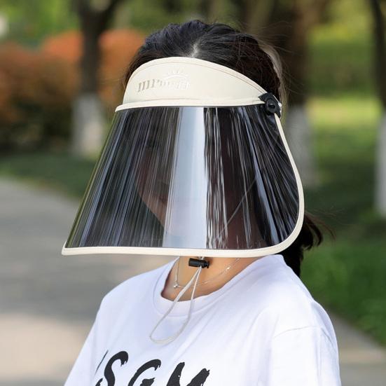 Women Sunhat Block Sunlight Anti-UV Rotary Face Shield Empty Top Visor Clear Visual Field Sun Hat Face Protection Cover Cycling Sunshade Cap