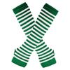 Women Fashion Punk Gothic Stripe Long Arm Warmer Fingerless Gloves