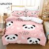 Cute Cartoon Panda Bedding Set Funny Panda Duvet Cover Set Comforter Cover Twin Full King Size For Adult Teen Kids Bedroom Decor