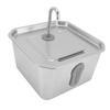 3.5L Stainless Steel Cat Water Fountain Activated Carbon Filtered Smart Sensing Quiet Automatic Pet