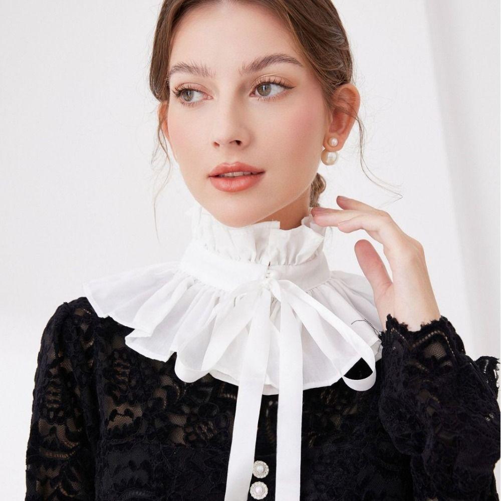 Lace Victorian False Collar Detachable Neck Tie Accessory Clothes Accessories