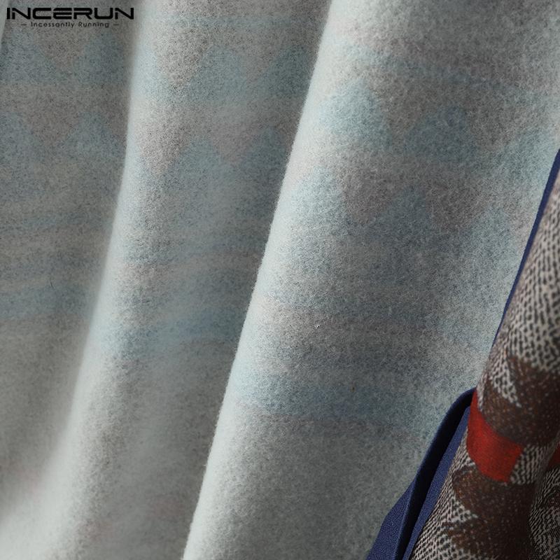 INCERUN Винтажный мужской длинный рукав цветочный принт бандажный кимоно кардиган