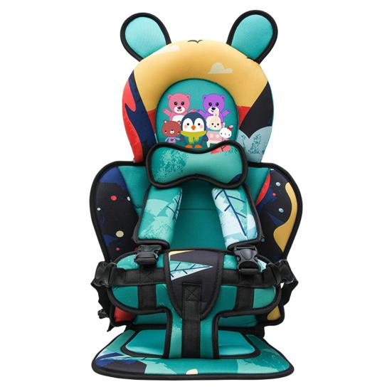 Car Seat Cover Cartoon Animal Pattern Adjustable Breathable Baby Car Seat Cushion for Children