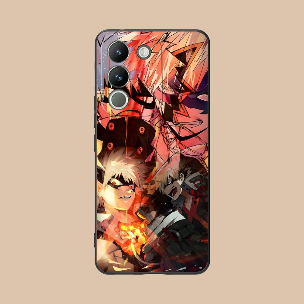 MHA Bakugo Mobile Phone Case for VIVO Y77 76 75 74 73 72 58 56 55 51 50 38 36 Y19 Y18 Y03 Y01 5G Colorful Printing Cover Luxury