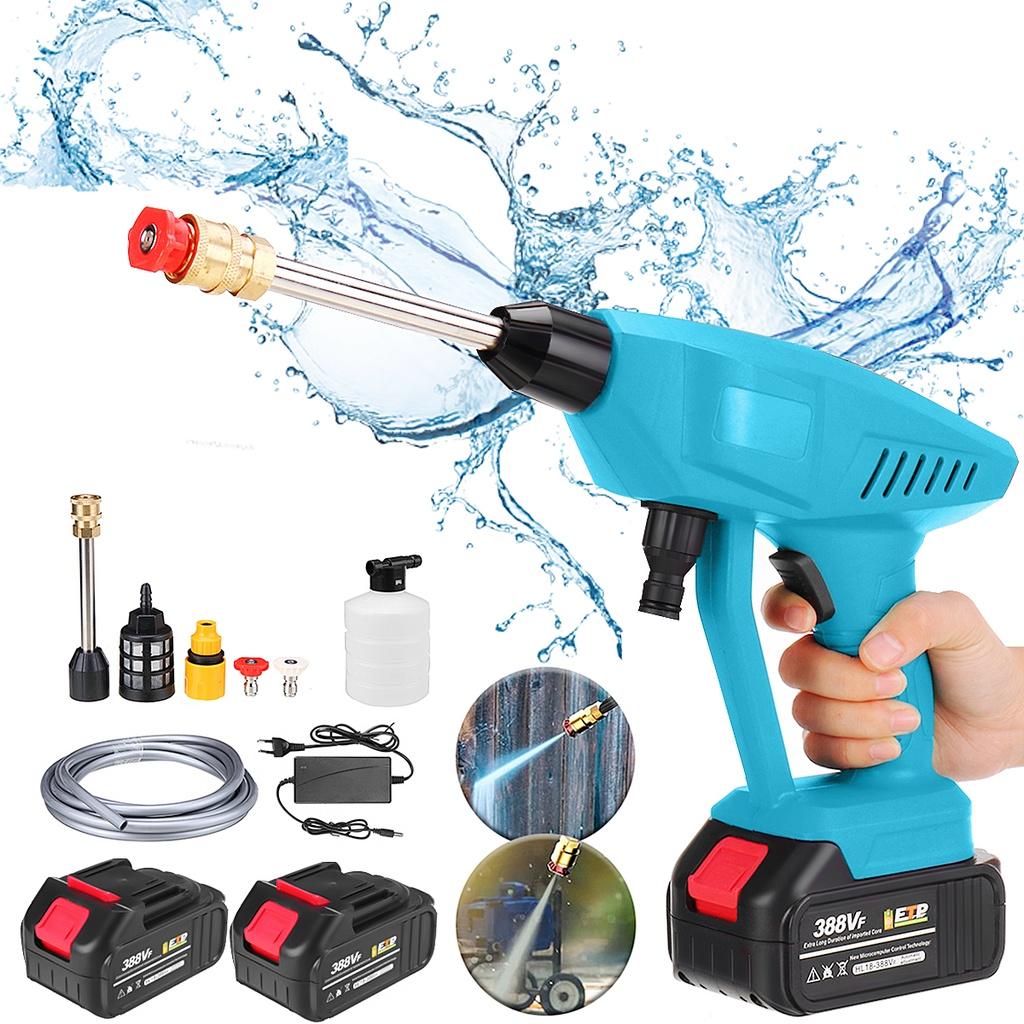 1000W 90BAR Wireless High Pressure Car Washer 388VF Water Gun Spray Portable Washer Foam Generator for Makit 18V Battery